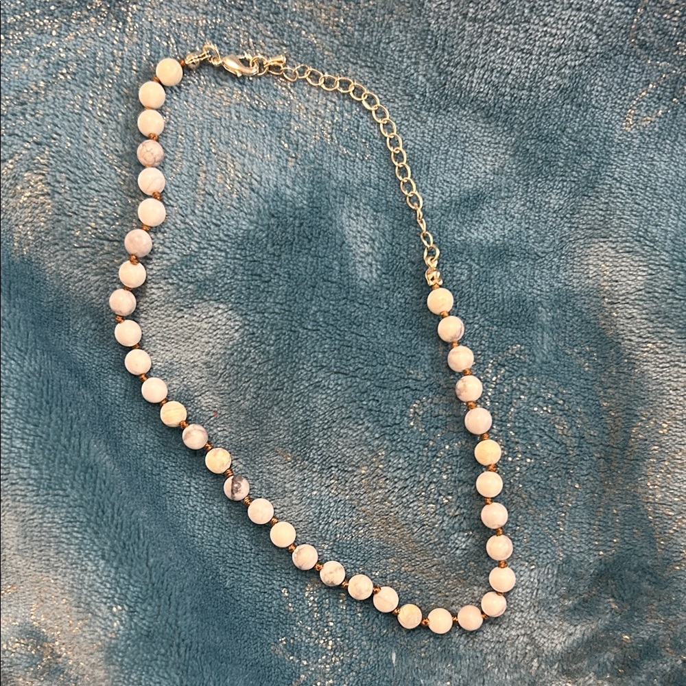Elegant White Beaded Necklace